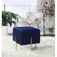 Coaster Furniture 910230 Square Upholstered Ottoman Blue